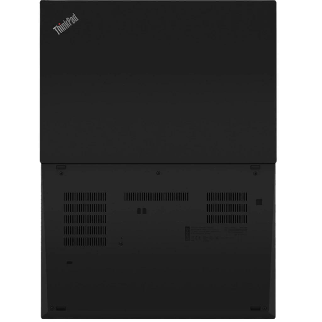 Lenovo Thinkpad T14 Gen 1 14 pulgadas, portátil negro con teclado clásico ThinkPad y TrackPoint rojo, pantalla encendida con ventanas y fondo geométrico - Ítem3