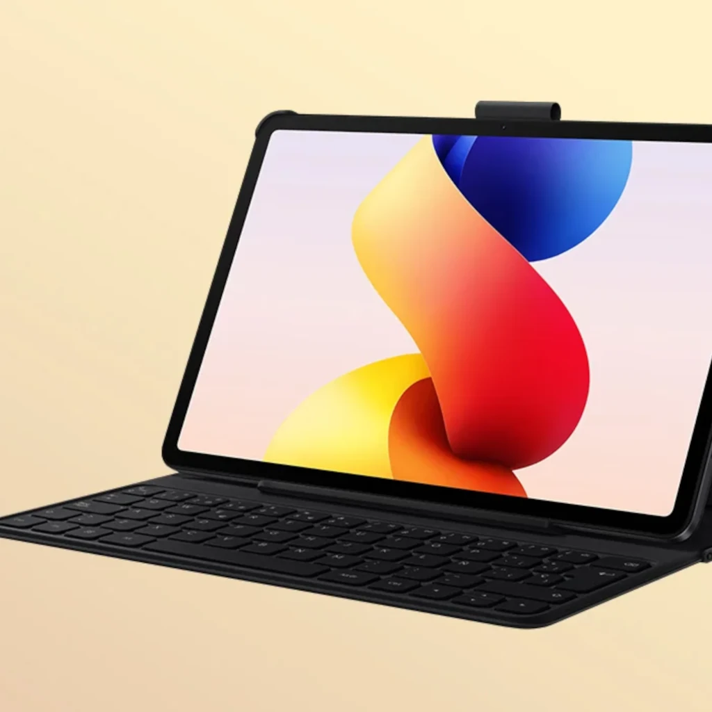 Redmi Pad 2 Pro Teclado Español gris con funda soporte tipo folio, bisagra ajustable y recorte para cámara; diseño delgado y protección trasera - Ítem1