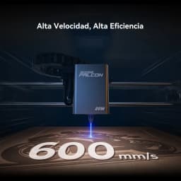 Creality Falcon A1 Pro 20 W avec caméra intégrée, tête laser bleue gravant à 600 mm s, châssis métallique robuste et rail linéaire pour gravure rapide