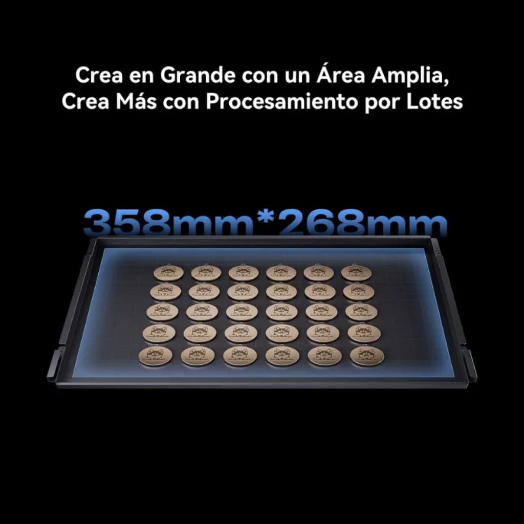 Plateau de gravure 358 x 268 mm du Creality Falcon A1 Pro 20 W avec caméra intégrée, surface large pour traitement par lots et positionnement précis des