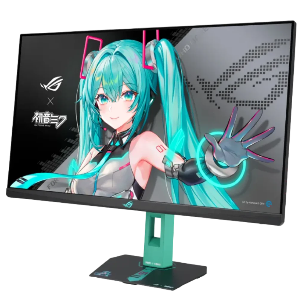 Monitor de jogos ASUS ROG Strix XG27ACMEG-G Hatsune Miku Edition de 27 polegadas QHD - Item1