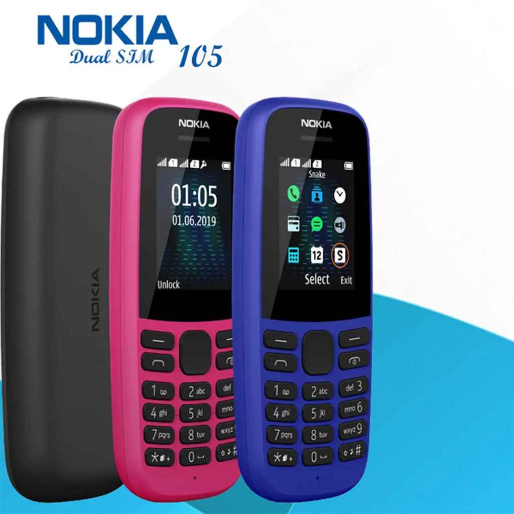 Nokia 105 TA-1174 4.ª Edição Dual SIM telemóvel básico preto, ecrã pequeno colorido, teclas grandes, lanterna superior, corpo compacto com tampa traseira - Item2