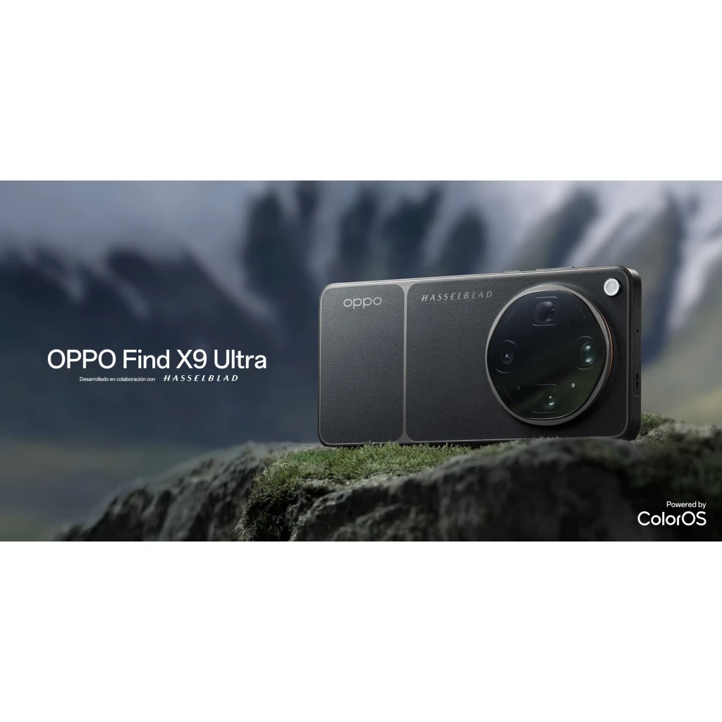 Oppo Find X9 Ultra 5G Tundra Umber com traseira em couro sintético, módulo circular Hasselblad proeminente, tela curva ampla e botões laterais laranja - Item11