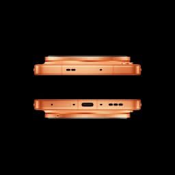 Bords supérieur et inférieur orange Canyon du Oppo Find X9 Ultra 5G avec module photo proéminent, port USB‑C centré, haut-parleurs et finitions