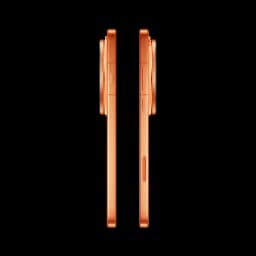 Oppo Find X9 Ultra 5G Canyon Orange vu de profil, cadre orange mat, module photo circulaire proéminent, bouton latéral, lignes épurées et finition premium