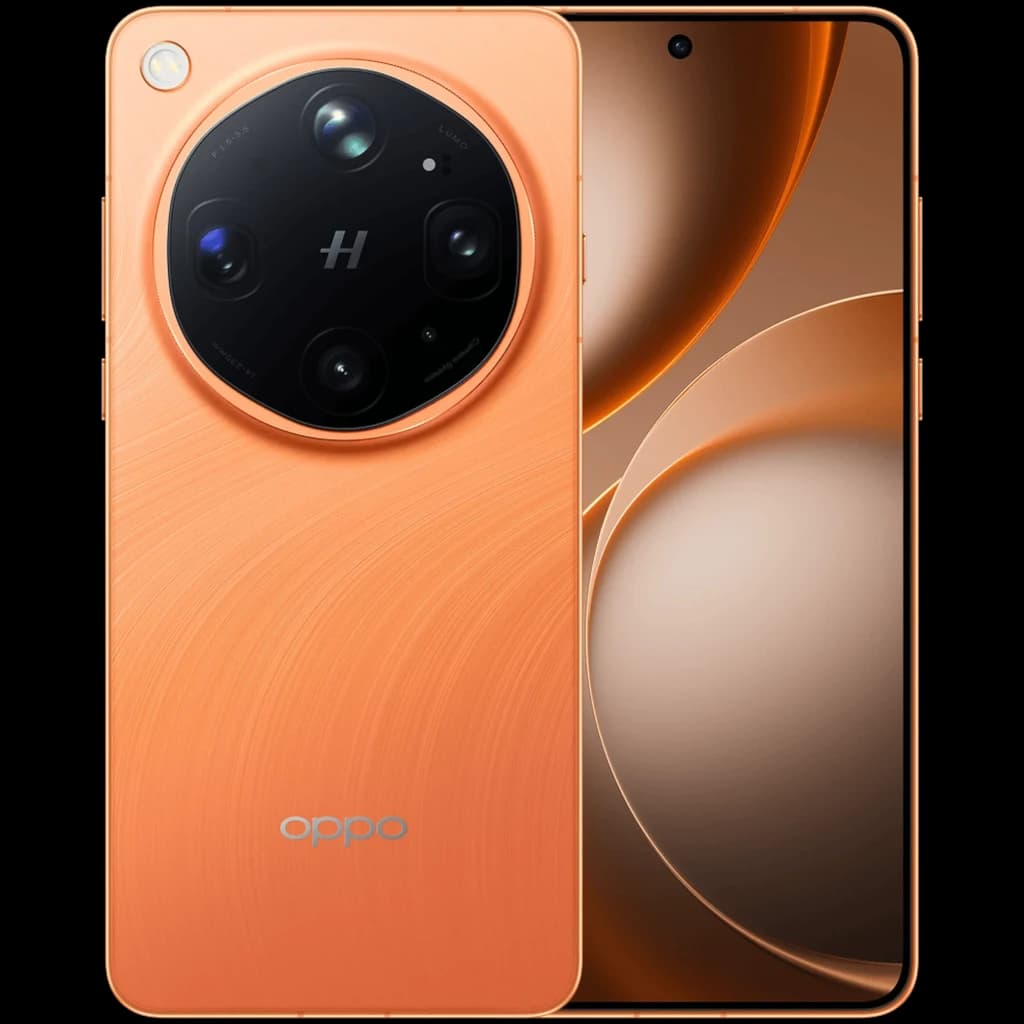 Smartphone Oppo Find X9 Ultra 5G brun Canyon Orange, grand écran bord à bord, triple module photo Hasselblad circulaire proéminent, finitions premium