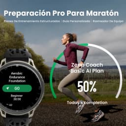Amazfit Cheetah 2 Pro preto com interface de treino no ecrã para maratona