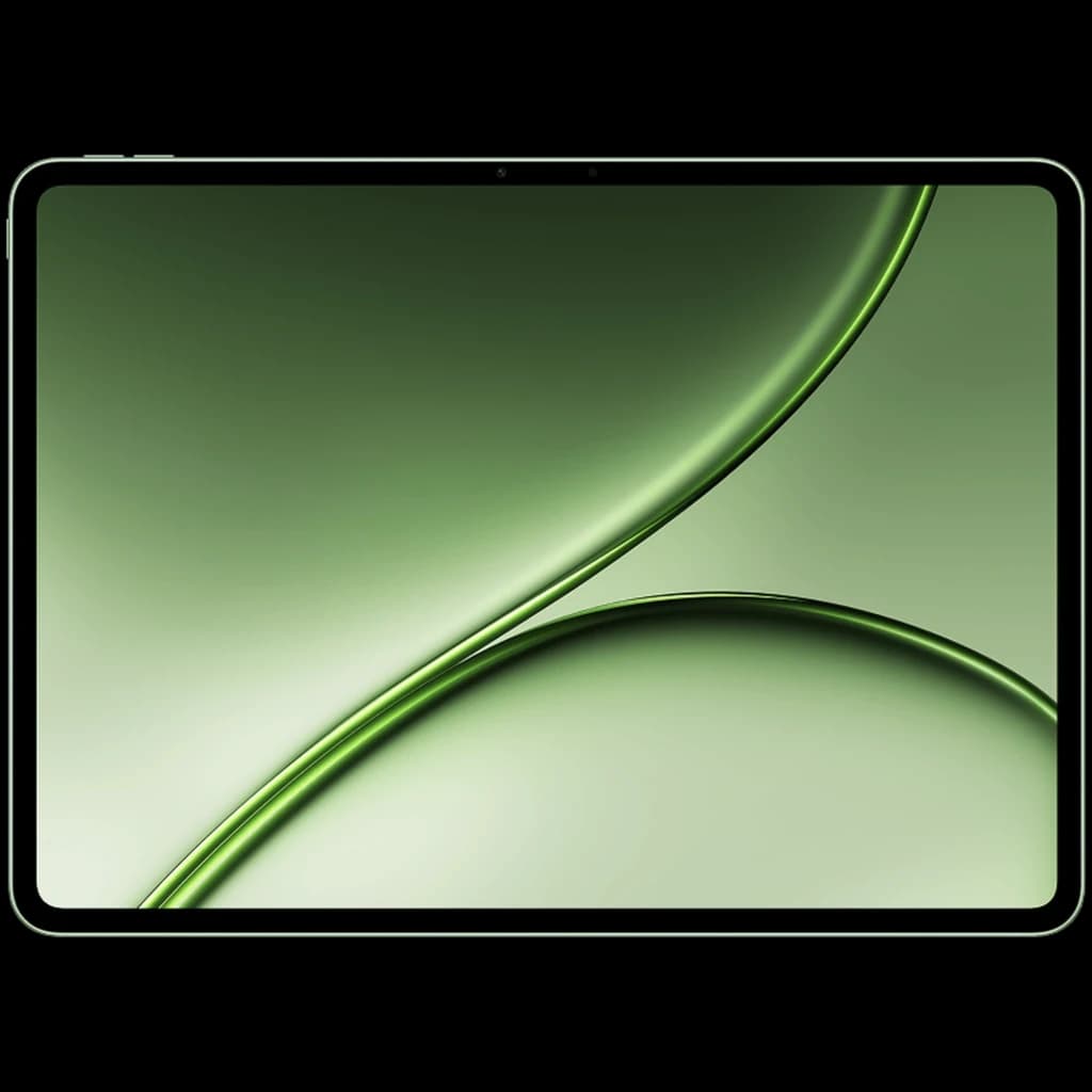 OnePlus Pad 4 WiFi 13,2 pol na cor Sage Mist com tela ampla de bordas finas, acabamento verde metálico e design minimalista elegante