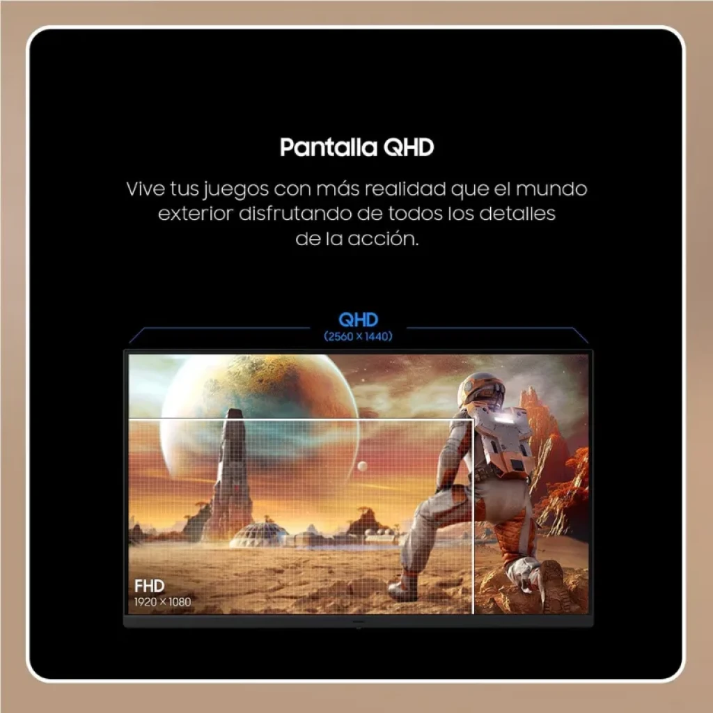 Frontal del monitor Samsung Odyssey G5 G53F de 27