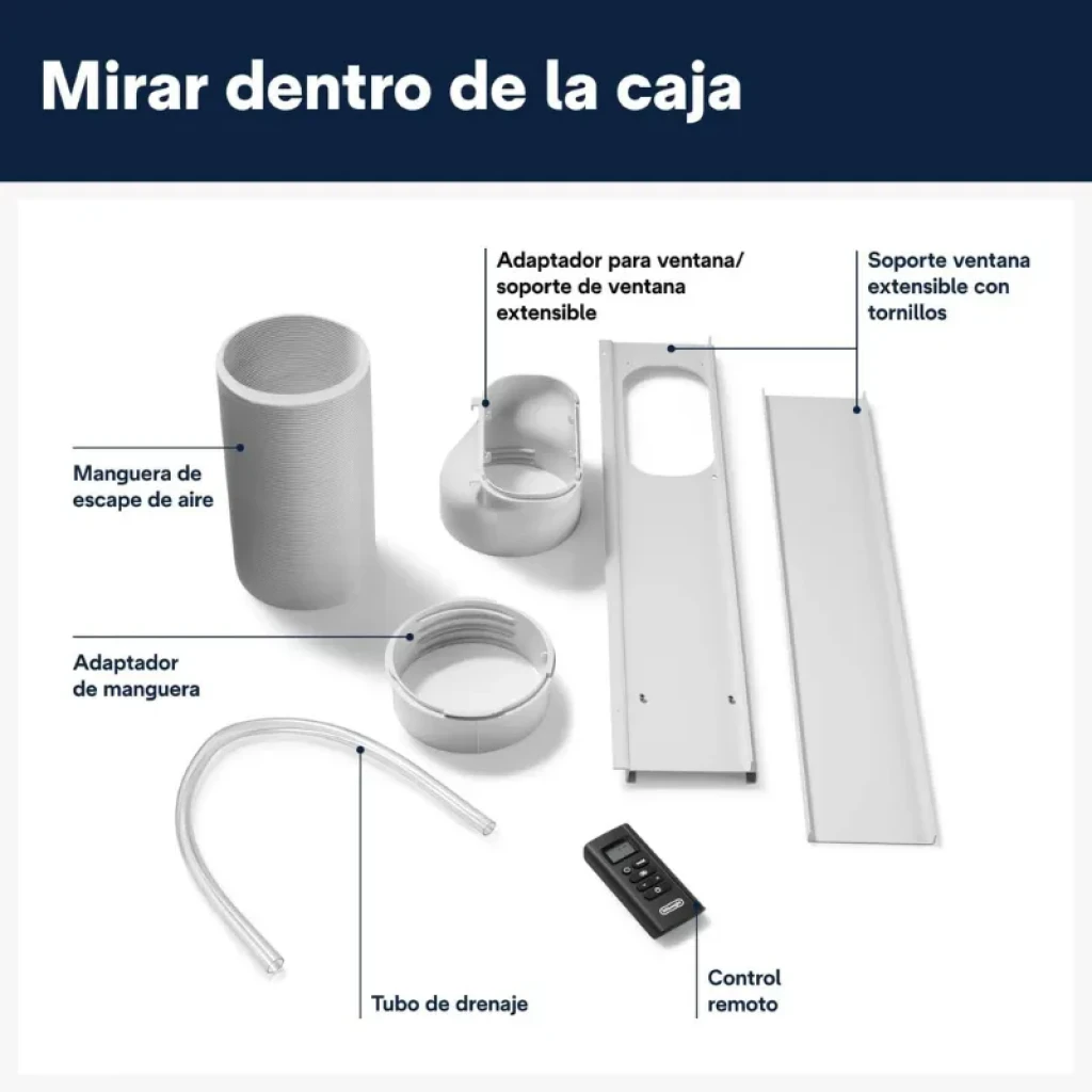 Aire acondicionado portátil De'Longhi PAC EM90K Silent blanco, vista frontal - Ítem5