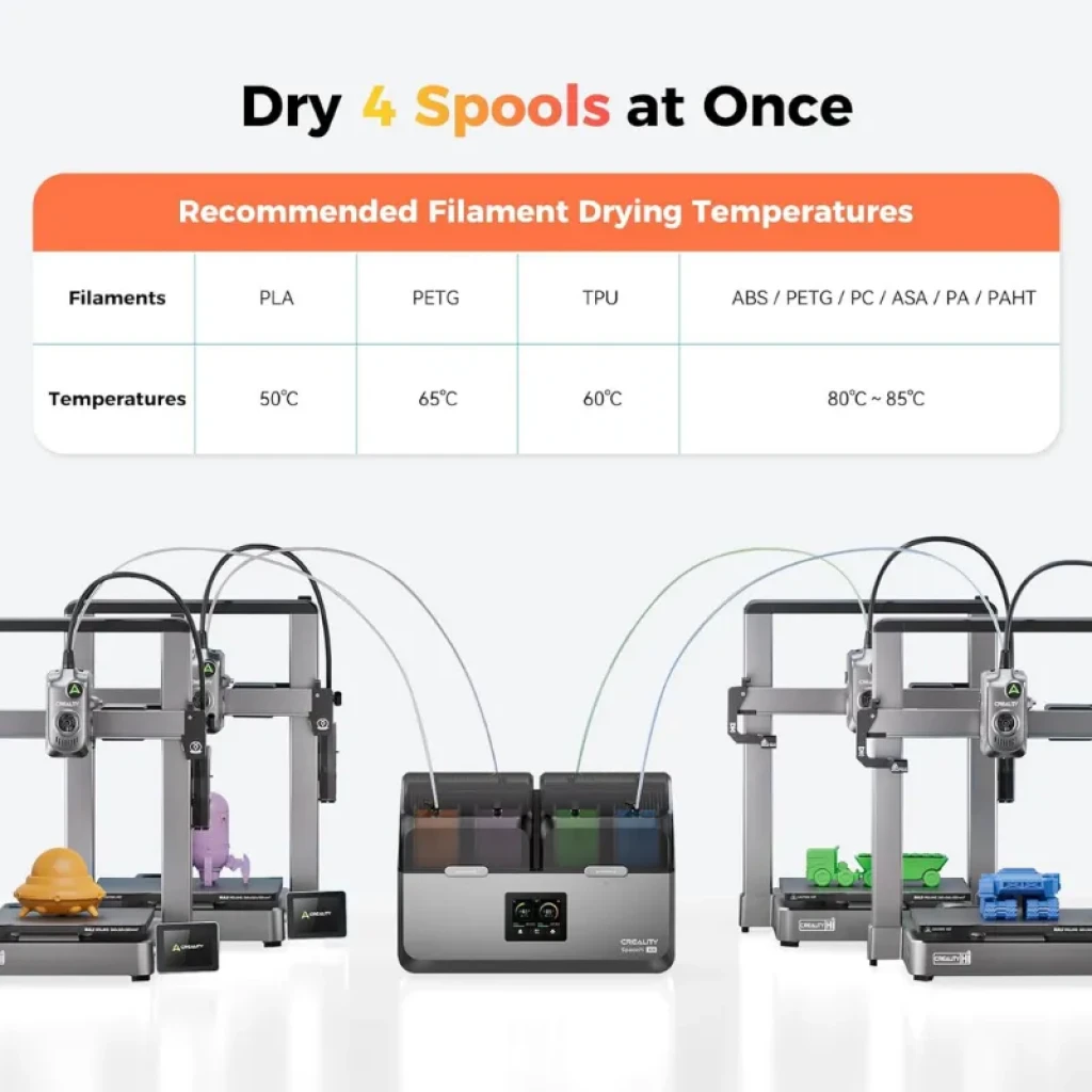 Secador de filamento Creality SpacePi X4 con pantalla táctil de control - Ítem8