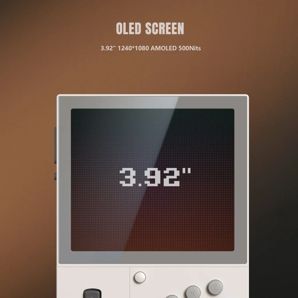 Retroid Pocket Classic SG 6GB/128GB AMOLED em preto, portátil com tela AMOLED, botões frontais A/B/X/Y, D-pad, alto-falante frontal e gatilhos R1/R2/L1/L2 - Item1