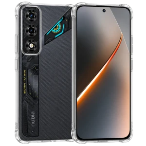 Capa de silicone Reinforced Nubia Neo 5 GT 5G transparente com cantos reforçados, recortes precisos para câmeras triplas e botões, proteção antichoque e