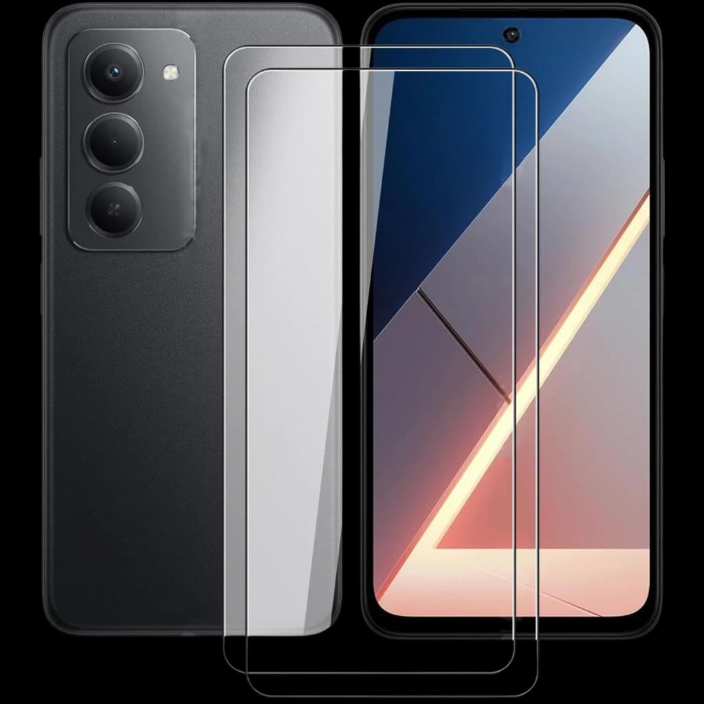 Pack x2 protectores de cristal templado 3D para Xiaomi Poco F8 Ultra; cobertura full screen con notch en U, bordes curvos, alta transparencia y ajuste preciso.