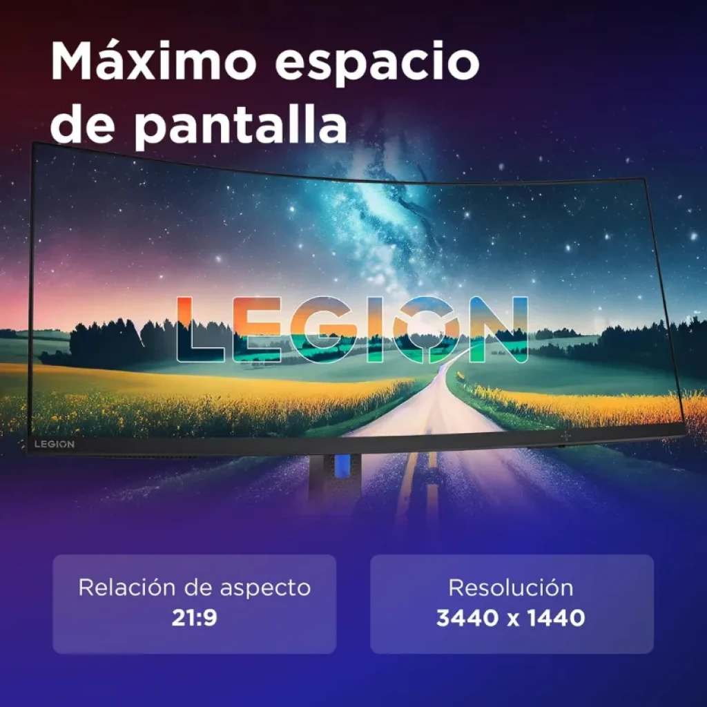 Monitor curvo Lenovo Legion R34w-30 de 34 polegadas com resolução WQHD - Item7