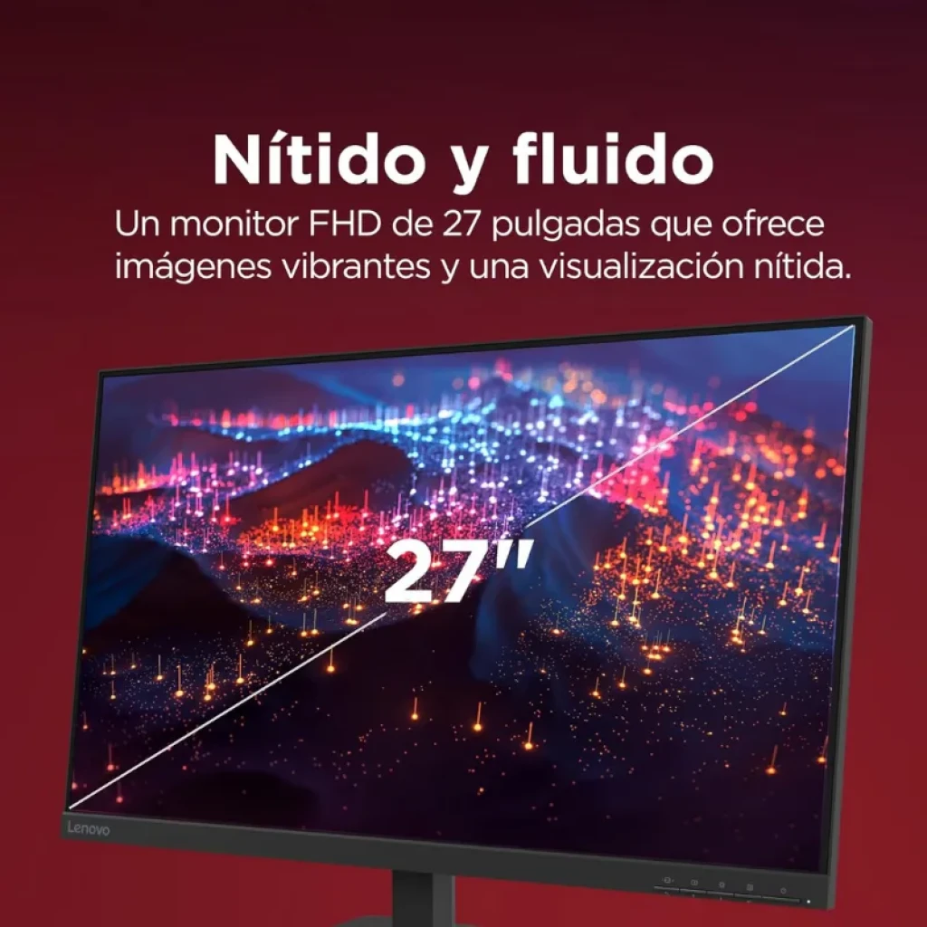 Monitor Lenovo L27-4e de 27 polegadas Full HD com design sem moldura - Item4