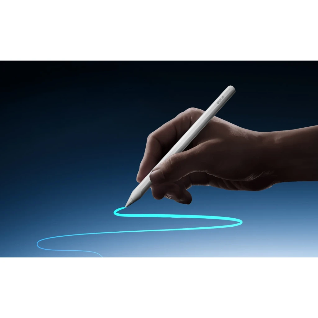 OnePlus Stylo Pro, lápiz óptico blanco con punta fina y cuerpo cilíndrico, clip superior y marca lateral; diseño minimalista y preciso para dibujo y notas - Ítem6