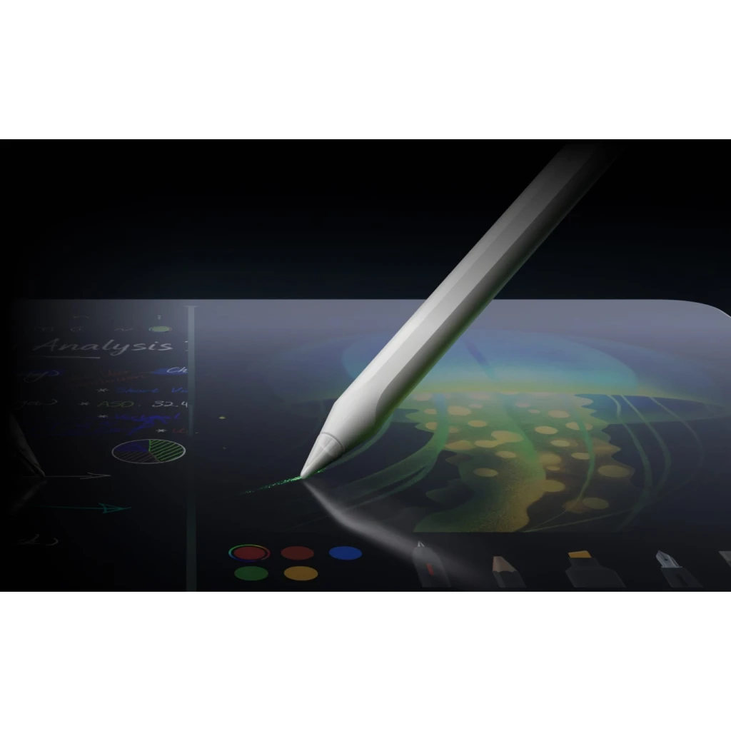 OnePlus Stylo Pro, lápiz óptico blanco con punta fina y cuerpo cilíndrico, clip superior y marca lateral; diseño minimalista y preciso para dibujo y notas - Ítem4