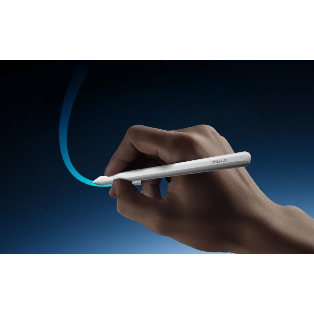 OnePlus Stylo Pro, lápiz óptico blanco con punta fina y cuerpo cilíndrico, clip superior y marca lateral; diseño minimalista y preciso para dibujo y notas - Ítem7