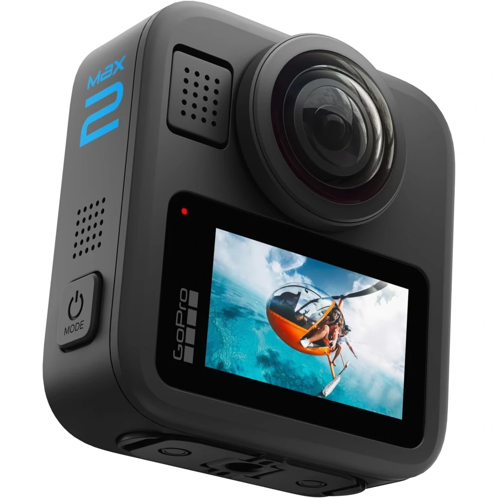 GoPro MAX2 8K 360° 29 MP sumergible 5 m con lente ojo de pez frontal, pantalla a color con indicador de grabación y bordes de goma antideslizantes HyperSmooth - Ítem1