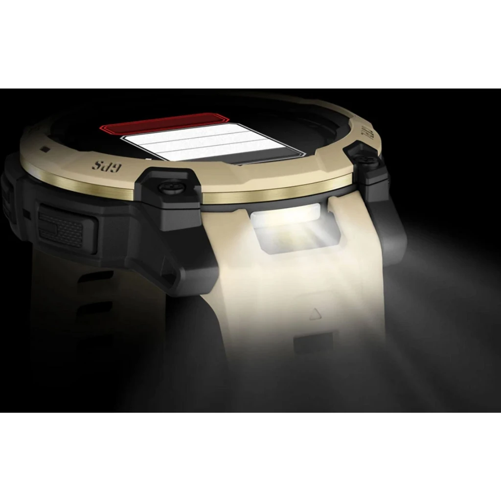 Garmin Instinct 3 AMOLED GPS 45mm en silicona citrine/gray, bisel robusto negro, pantalla AMOLED con métricas de salud y clima, correa perforada con hebilla - Ítem7