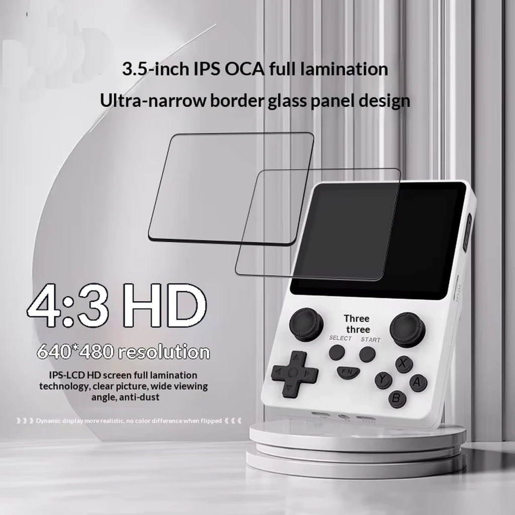 Powkiddy RGB20S 16 GB Lila transparente com tela colorida, dois analógicos, D-pad, botões ABXY e layout retro em carcaça translúcida - Item4