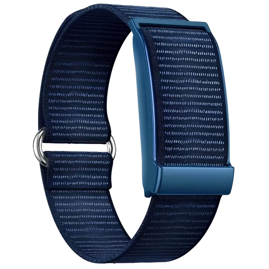Nilox ONAIR Pulseira Azul com fecho seguro e malha respirável; design leve, ajuste confortável e resistente à água IP68, ideal para desporto diário
