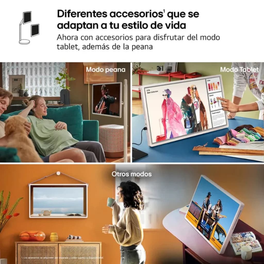 LG StanbyME 2, 27 polegadas, QHD, LED tátil, com base móvel, modo tablet e suporte para montagem na parede