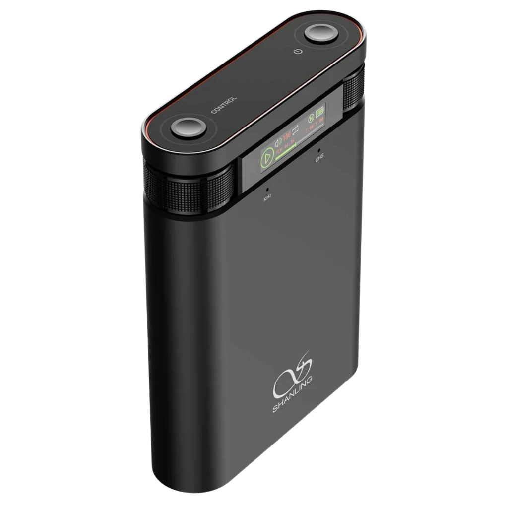 Shanling H2 DAC/Amplificador portátil negro con pantalla a color, rueda de control, USB-C y diseño balanceado compacto con logo frontal SV - Ítem2