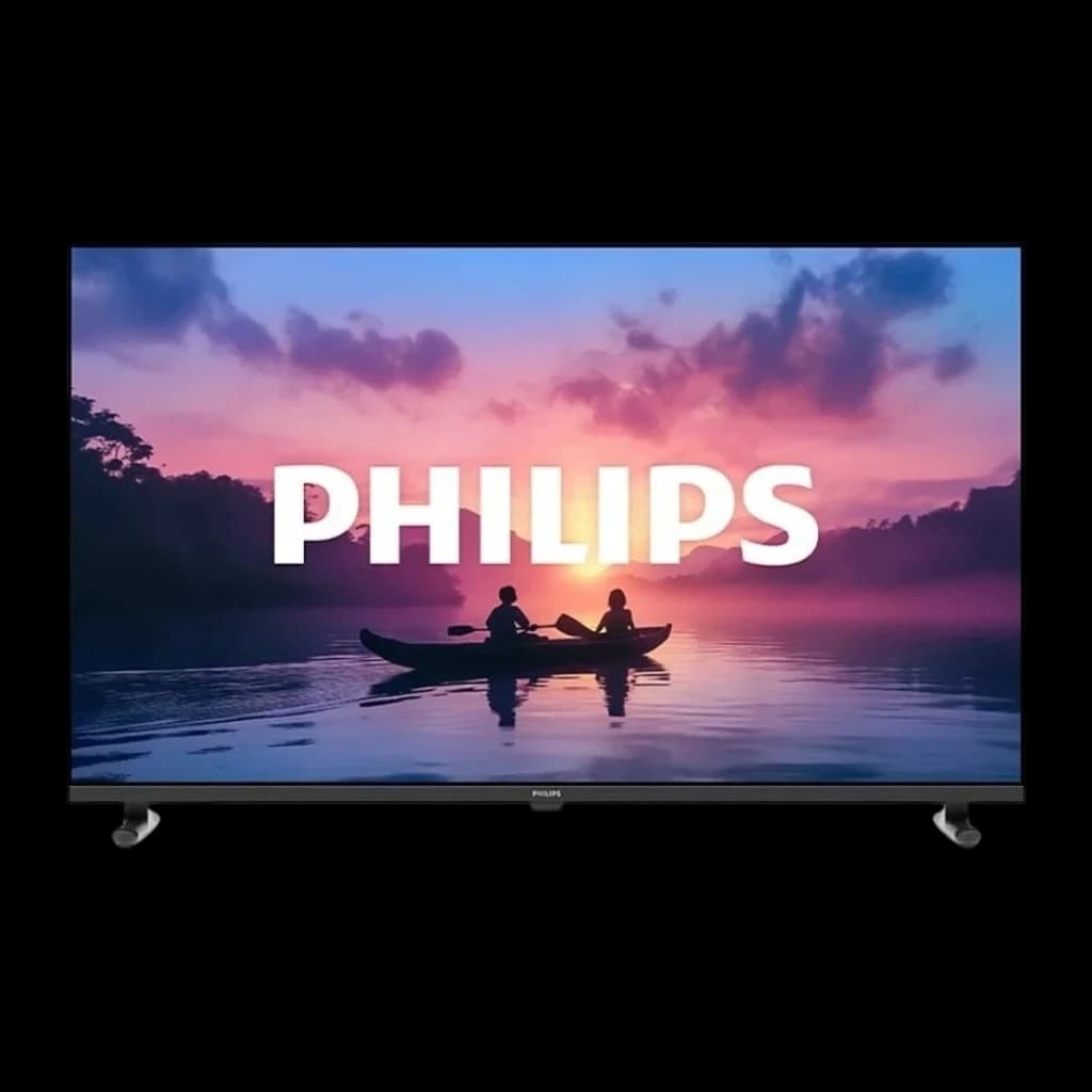 TV Philips 40 pouces LED Full HD Noir 40PFS6050/12, principale: silhouette de deux personnes en kayak affichée à l'écran