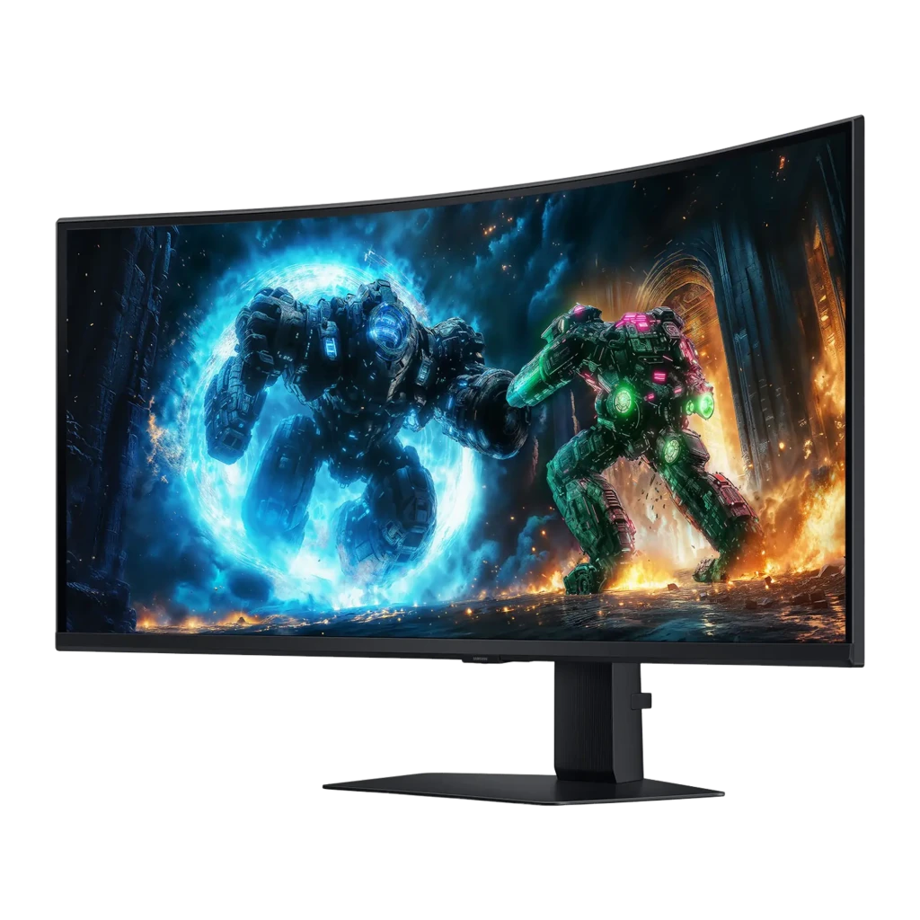 Monitor Samsung Odyssey G7 G75F 40 pol curvo 1000R ultrawide, painel VA, resolução 5120x2160 WUHD, 180 Hz, base ajustável e bordas finas - Item1