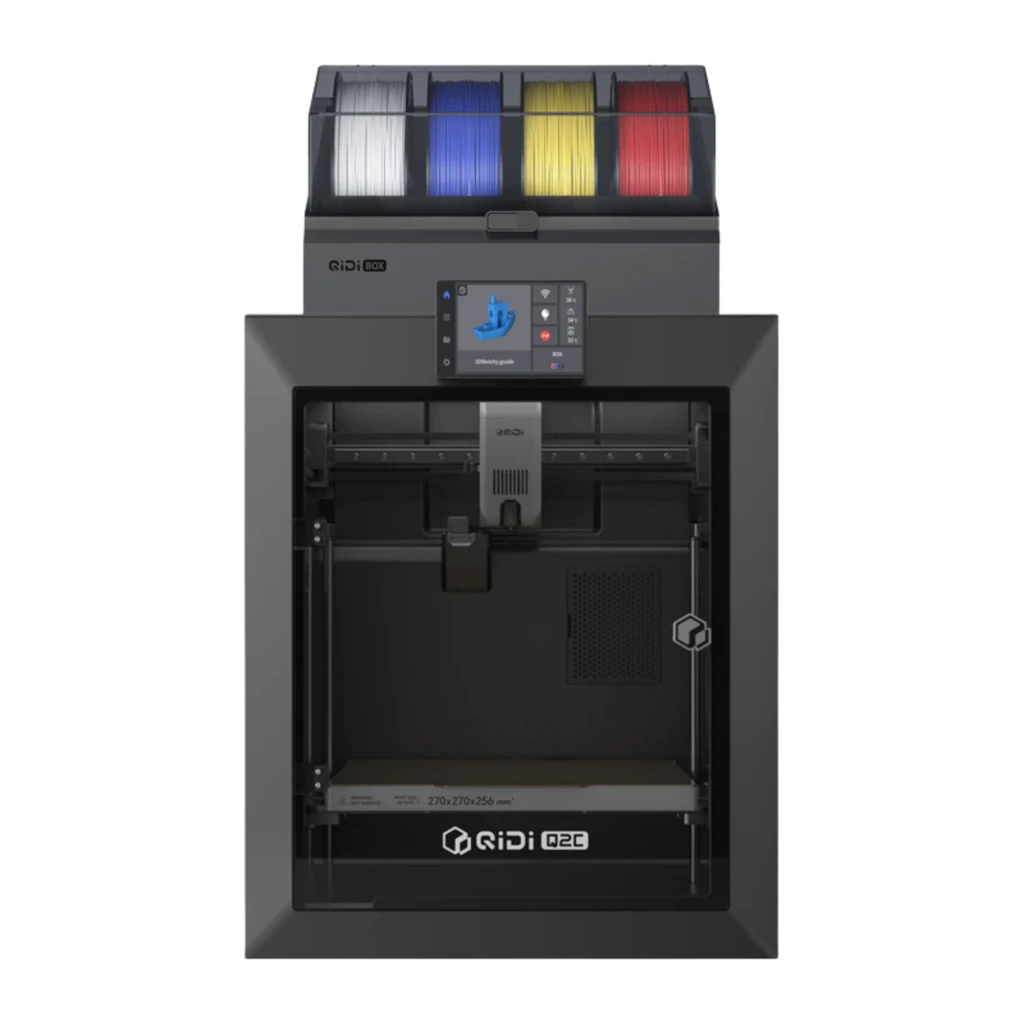 QIDI Tech Q2C Combo imprimante 3D FDM noire avec boîtier fermé, écran tactile frontal, support supérieur pour bobines multiples, volume 270×270×256 mm, - Ítem2