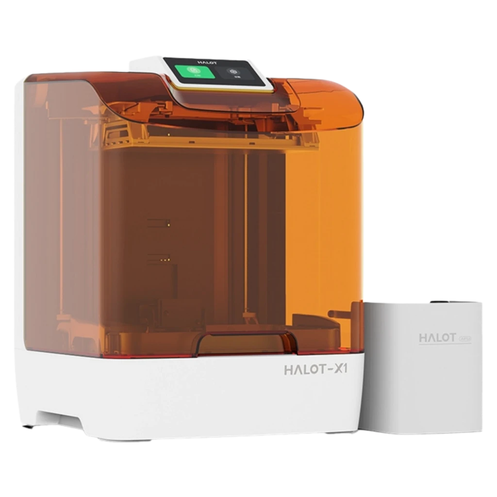Creality Halot-X1 Combo 16K impresora 3D de resina con tapa ámbar, pantalla táctil superior y módulo externo; volumen 211 x 118 x 200 mm, 170 mm/h - Ítem1