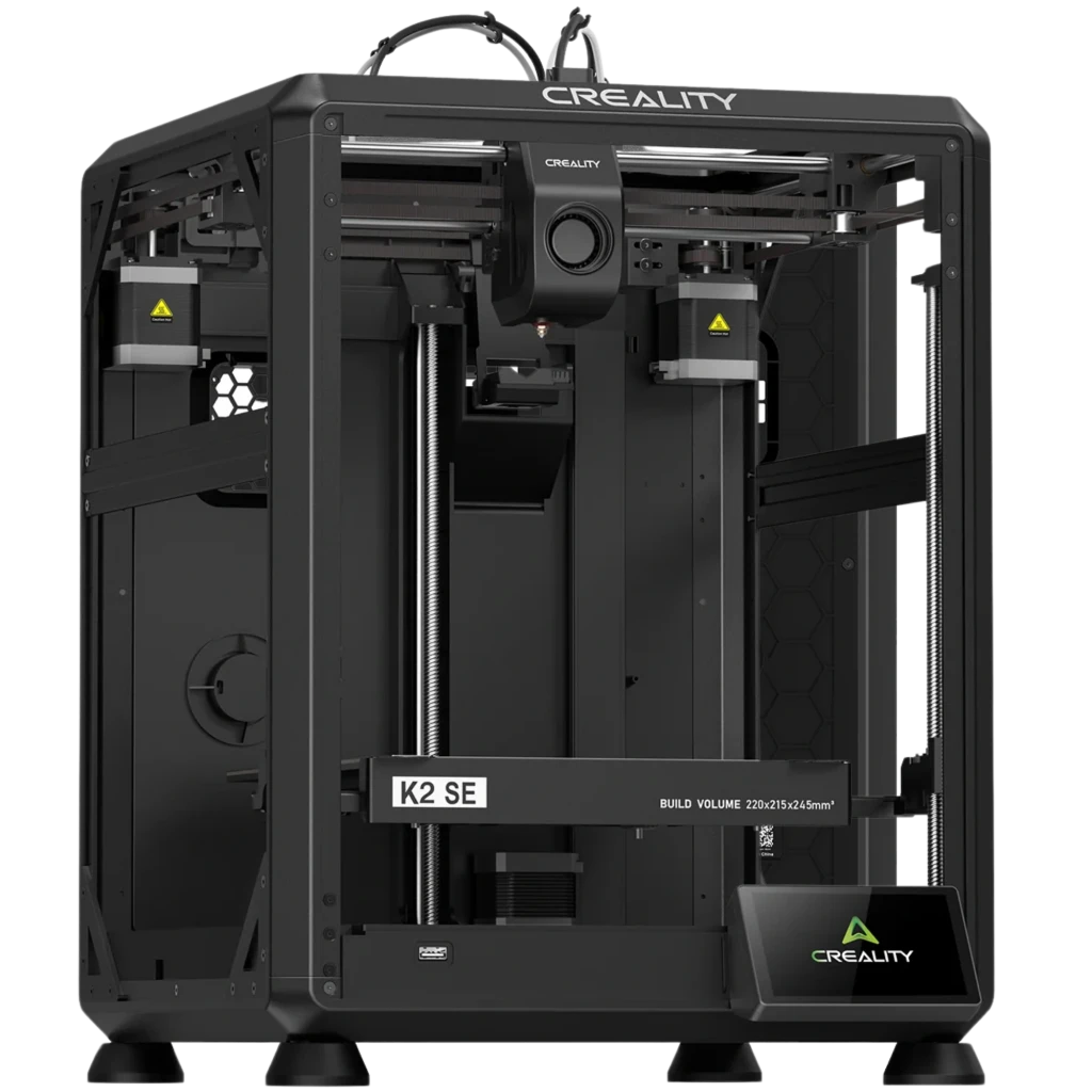 Imprimante 3D FDM Creality K2 SE châssis fermé noir, écran tactile avant, rail Z central, volume 220 × 215 × 245 mm, vitesse jusqu’à 500 mm s - Ítem1