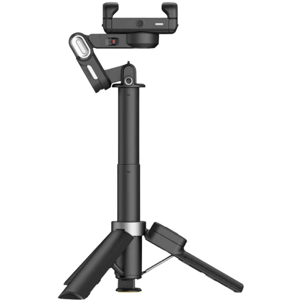 AOCHUAN M3 Pro Mini Gimbal 3 ejes plegable negro con empuñadura ergonómica, control con joystick y soporte para smartphone, diseño compacto y portátil - Ítem2
