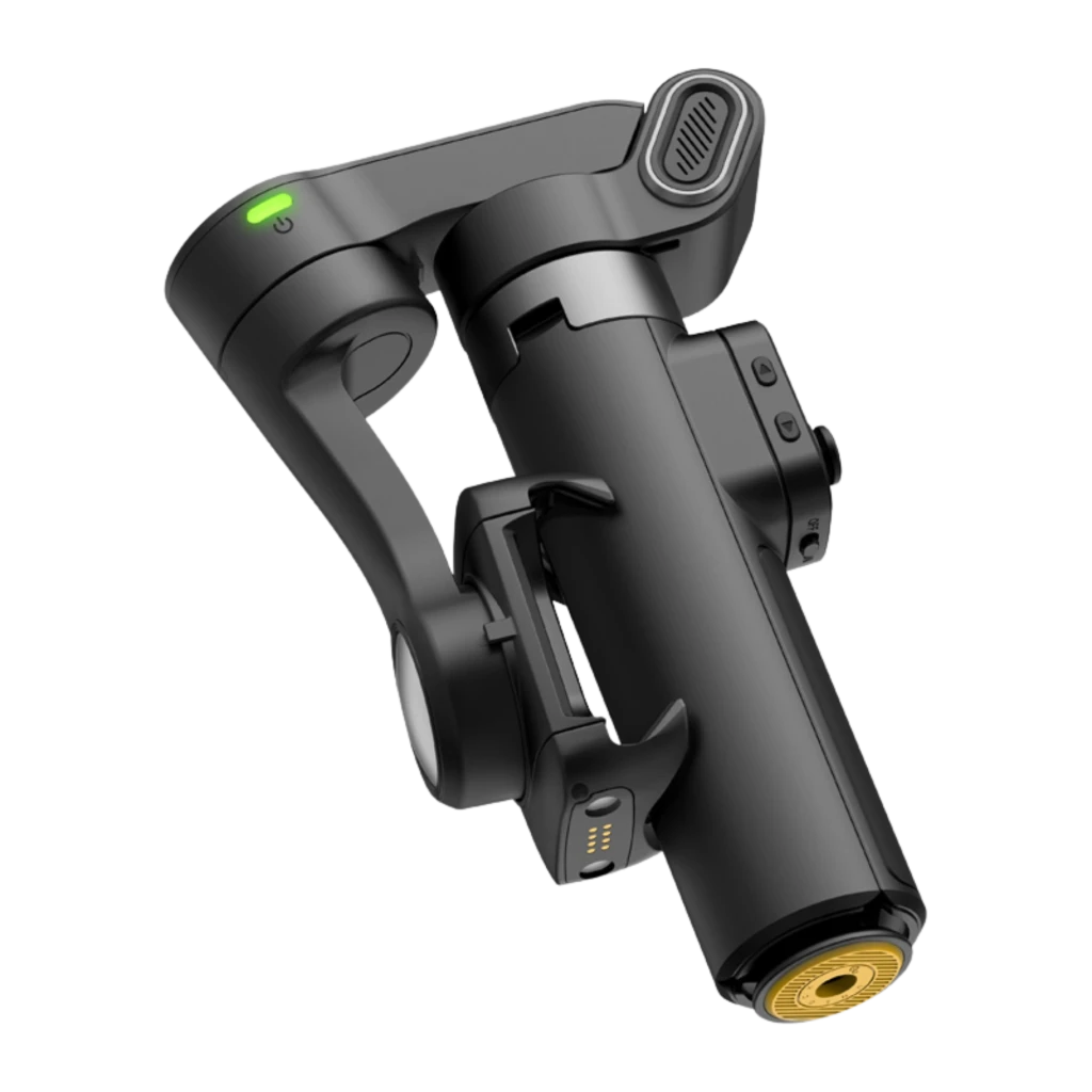 AOCHUAN Smart X3 Gimbal 3 ejes plegable en negro con mango ergonómico, controles integrados, brazo extensible y soporte para smartphone con estabilización - Ítem4