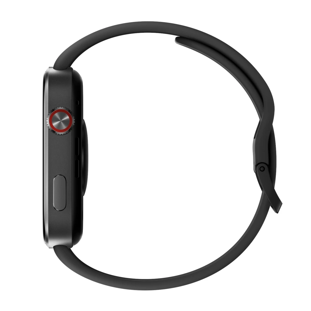 Xiaomi Redmi Watch 6 com tela AMOLED 2,07 pol, caixa prateada e pulseira azul glaciar; mostrador retangular, coroa lateral e interface fitness colorida - Item3