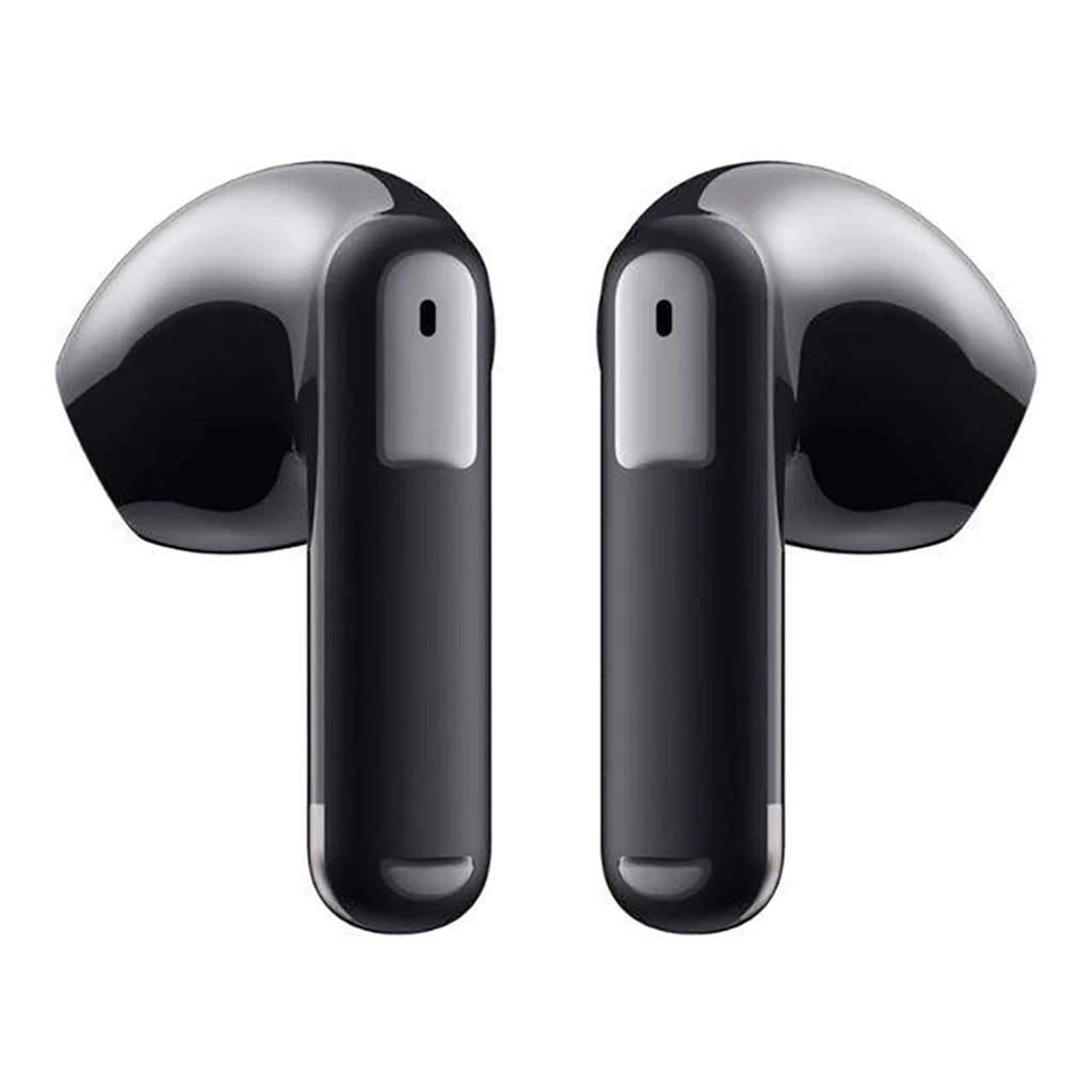 Mibro Earbuds 5 Noir sans fil, design semi intra-auriculaire brillant, tiges lisses, Bluetooth 5.4, autonomie jusqu à 20 h