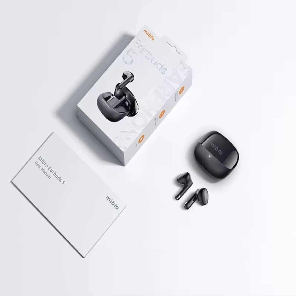 Mibro Earbuds 5 Rose avec boîtier de charge compact, deux écouteurs intra-auriculaires élégants, Bluetooth 5.4, autonomie jusqu’à 20 heures