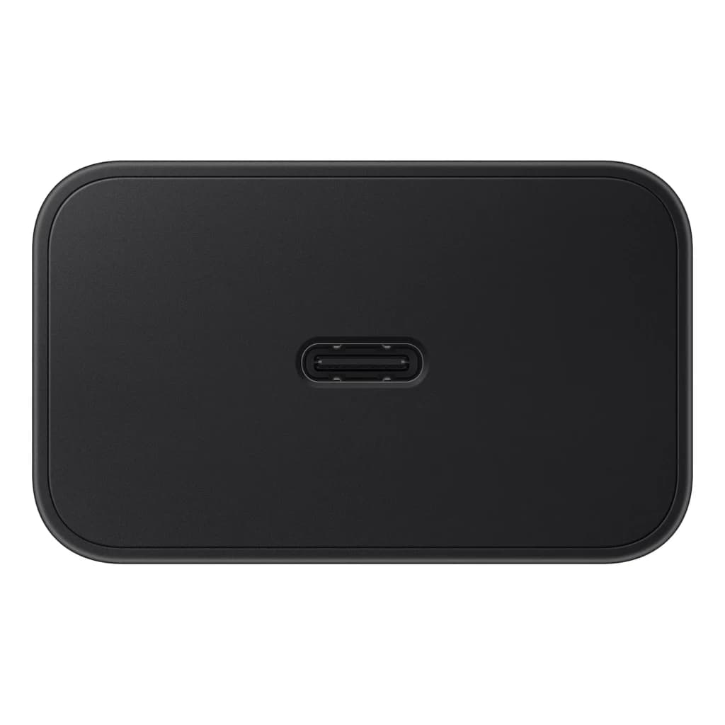 Module USB-C noir minimaliste à surface mate, port centré, bords arrondis, design épuré compatible charge ultra-rapide 2.0 jusqu’à 60 W
