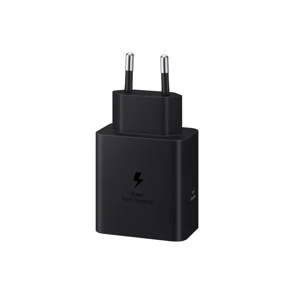 Cargador Samsung EP-T6010NBE negro, adaptador de corriente USB-C 60W con Carga Súper Rápida 2.0, diseño compacto mate y conector europeo de dos pines - Ítem1