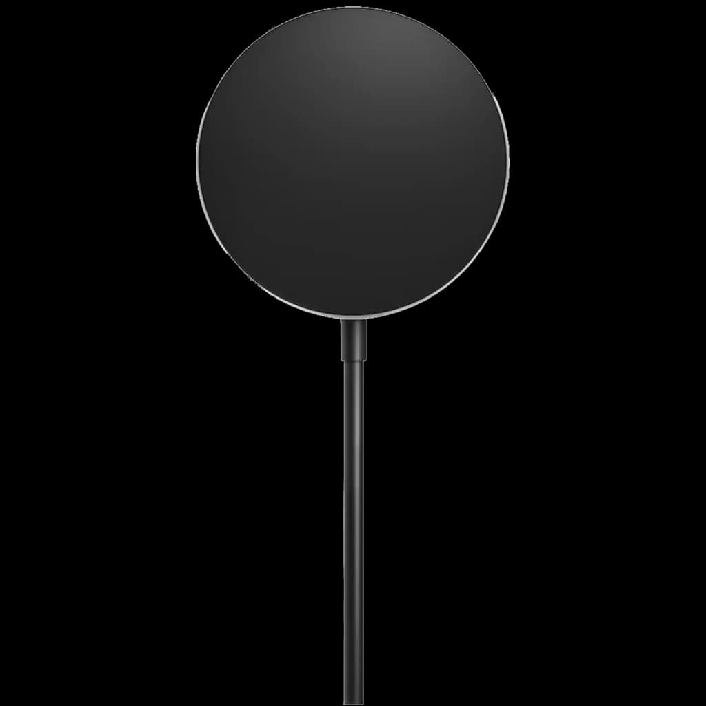 Samsung GP-PWU025WIABW Chargeur sans fil Qi2 15 W Noir avec tête ronde magnétique noire et câble fin, design minimaliste pour charge rapide et stable