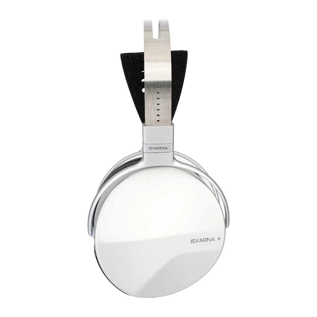 Casque Hifiman Isvarna argent brossé avec grands écouteurs ovales, arceau perforé noir, finitions métal, connectiques XLR, 6,35 mm et 3,5 mm Hi-Res - Ítem8