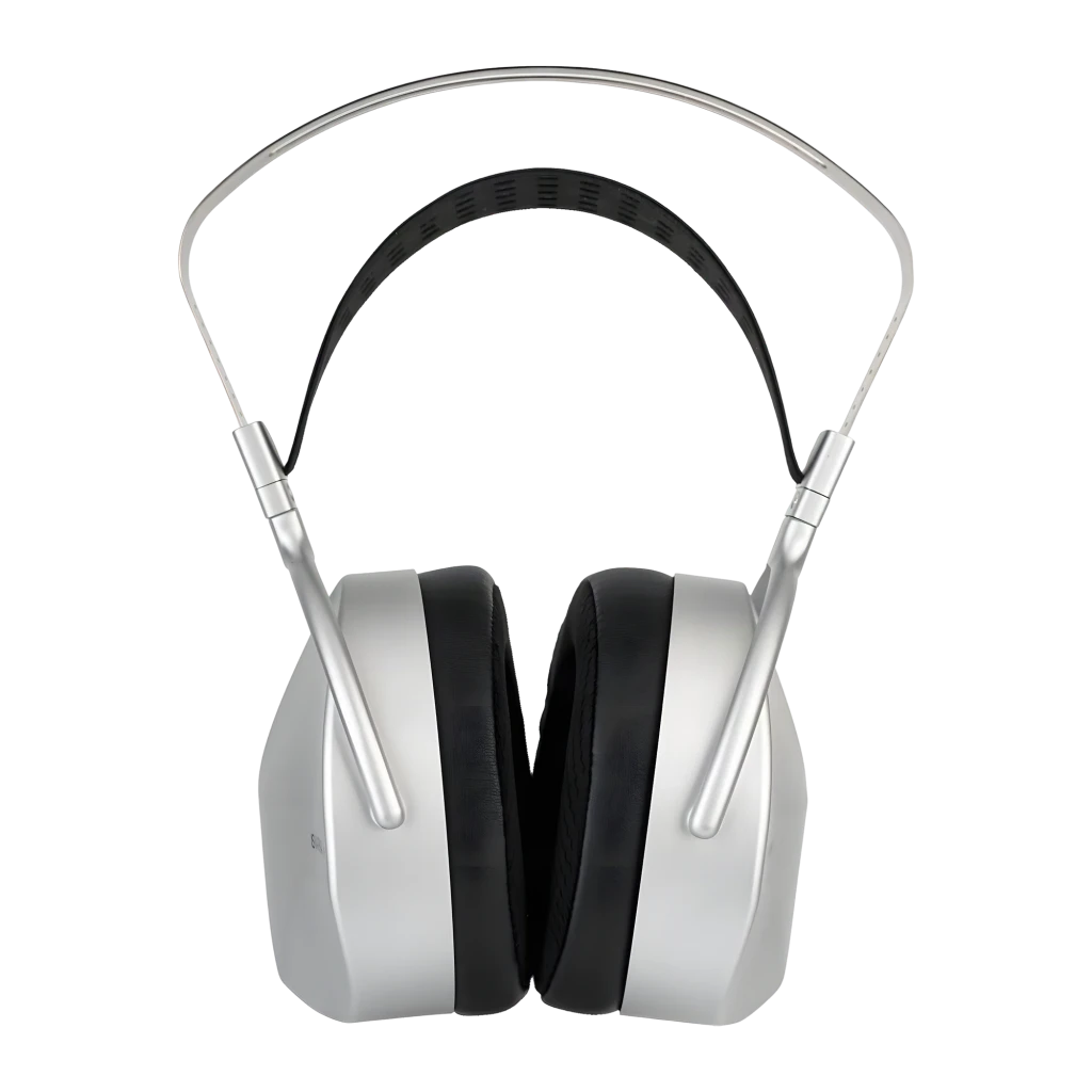 Casque Hifiman Isvarna argent brossé avec grands écouteurs ovales, arceau perforé noir, finitions métal, connectiques XLR, 6,35 mm et 3,5 mm Hi-Res - Ítem10