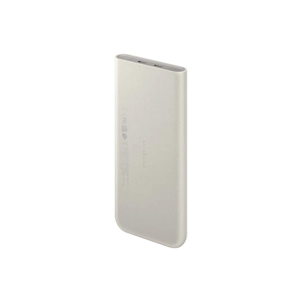 Batería externa beige con acabado mate, bordes redondeados y relieve 10 en la esquina superior; diseño minimalista y compacto de Samsung - Ítem2