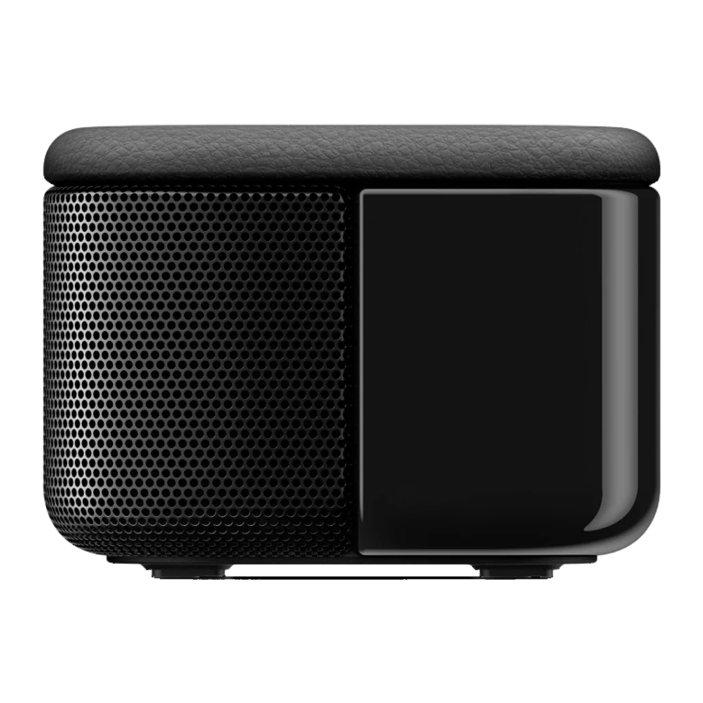 Barre de son Sony 2.0 canaux 120W Bluetooth Noir HT-SF150, détail: grille métallique perforée et panneau latéral brillant