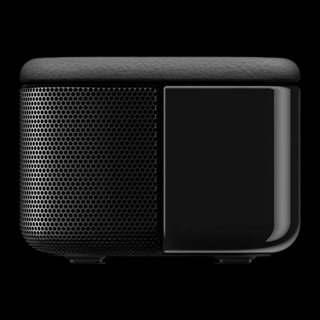 Barre de son Sony 2.0 canaux 120W Bluetooth Noir HT-SF150, détail: grille métallique perforée et panneau latéral brillant