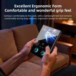 Anbernic RG477V 8GB/128GB Negro, consola portátil ergonómica con pantalla grande, joysticks analógicos iluminados, cruceta y botones frontales, diseño