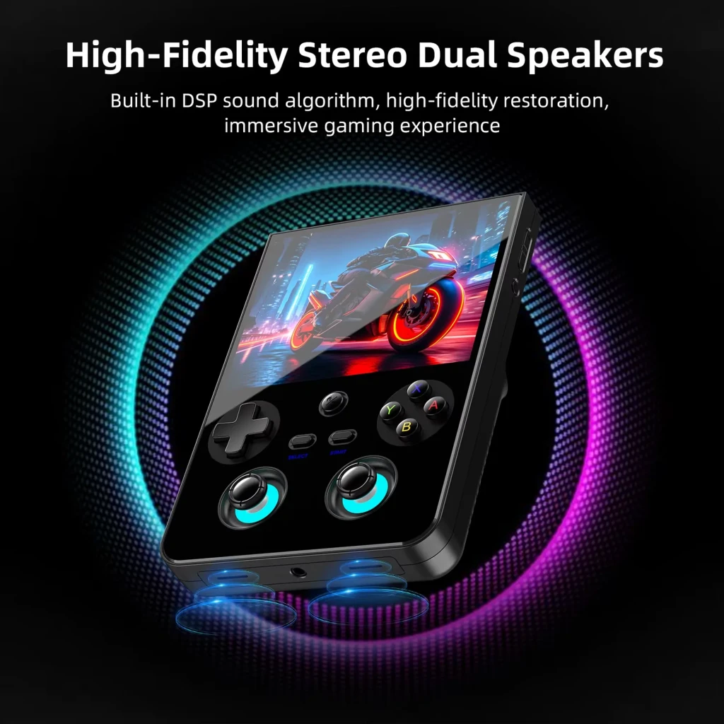 Anbernic RG477V 12GB/256GB Preto com tela brilhante, direcional em cruz, botões ABXY coloridos e dois analógicos iluminados, design portátil elegante - Item5