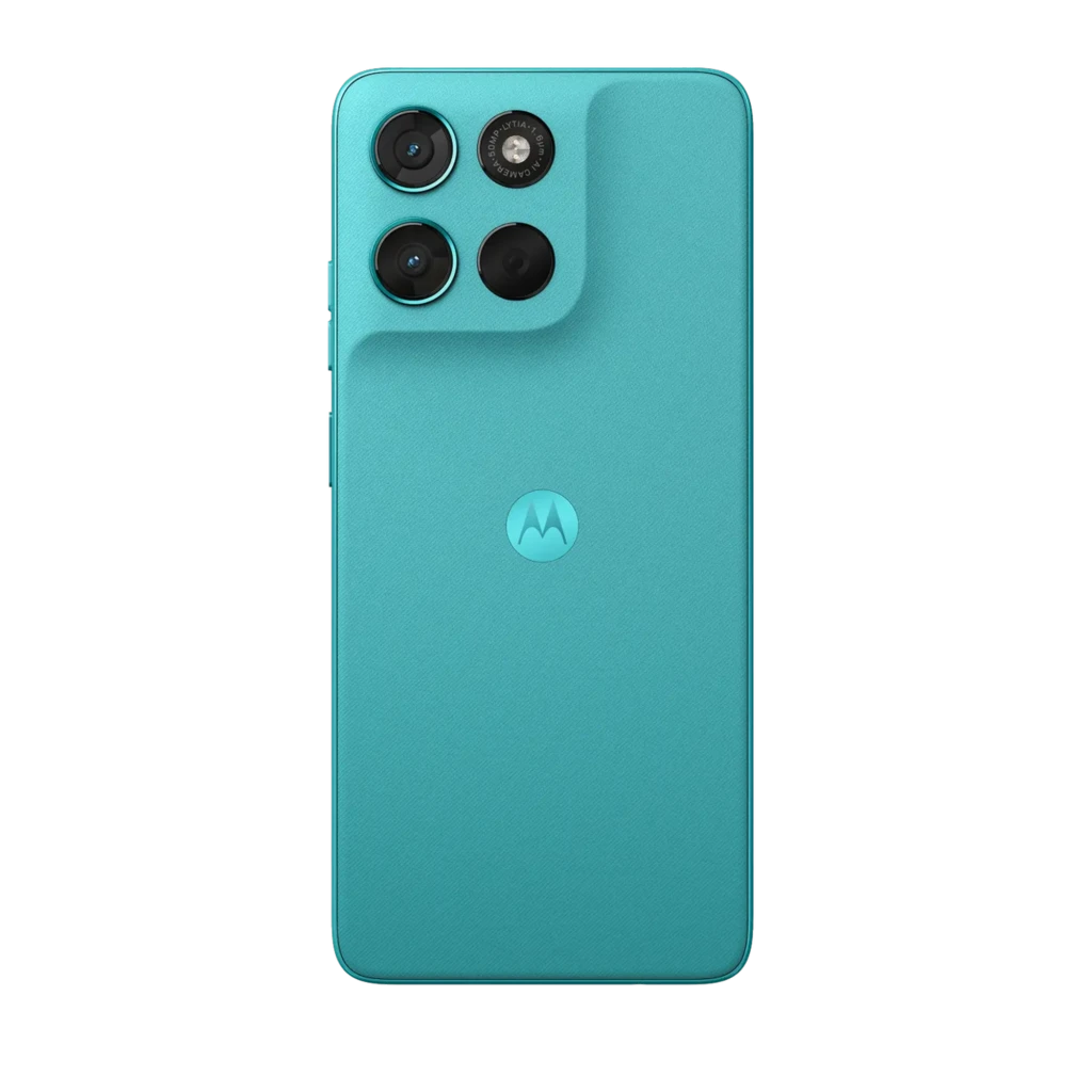 Motorola Moto G57 Power 5G turquoise, grand écran perforé, triple caméra arrière proéminente, bords fins, design mat élégant et moderne - Ítem2